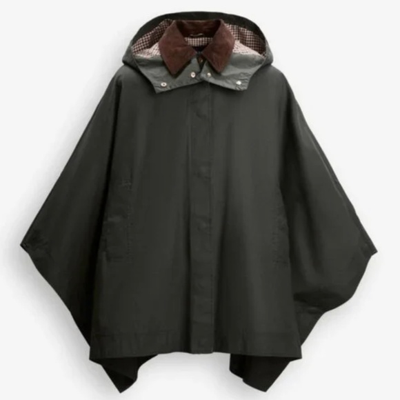 Zara Waxed Cape with Corduroy Collar ZW Collection - Picture 1 of 11